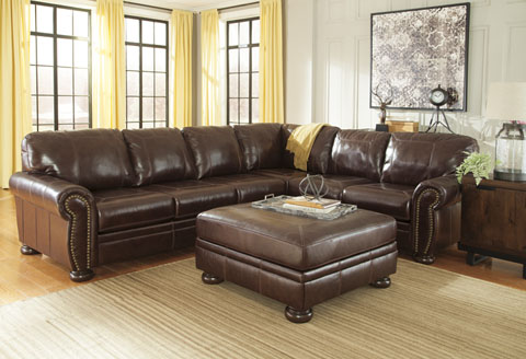 Benchcraft Genuine Top Grain Or Bonded Leather Sofas And