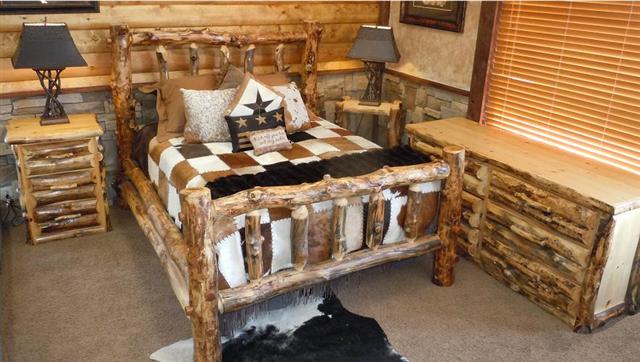 bradley's utah log furniture - rustic aspen log bedroom