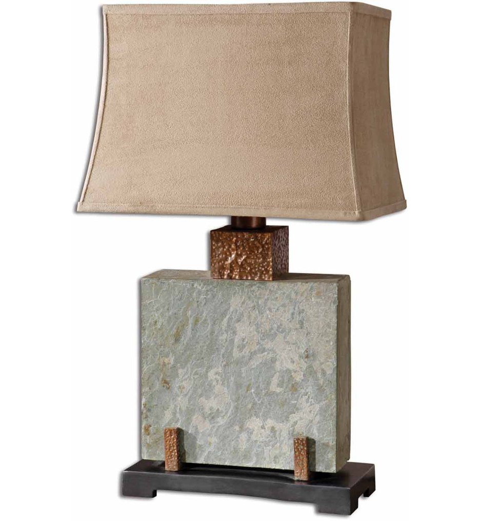 Bradley S Furniture Etc Rustic Pacific Coast Lamps Uttermost Angled Slate Table Lamp 249 Height 29 Shade Size 12wx17d