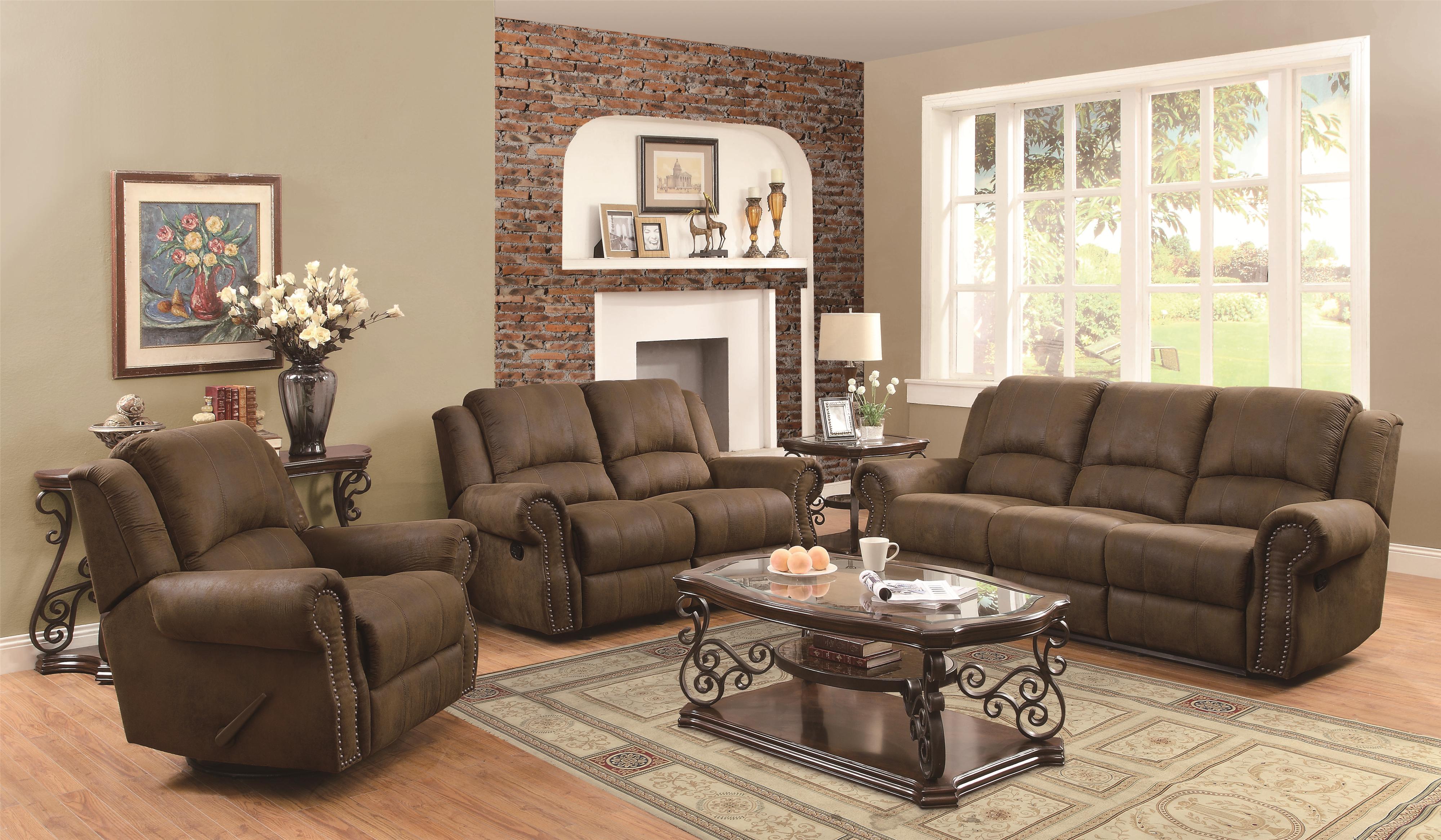 rustic reclining sofa