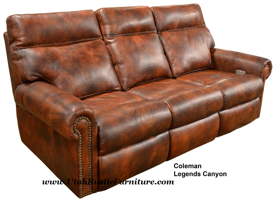 More Home Log Barnwood Bedroom Rustic, Omnia Vercelli Leather Reclining Sofa