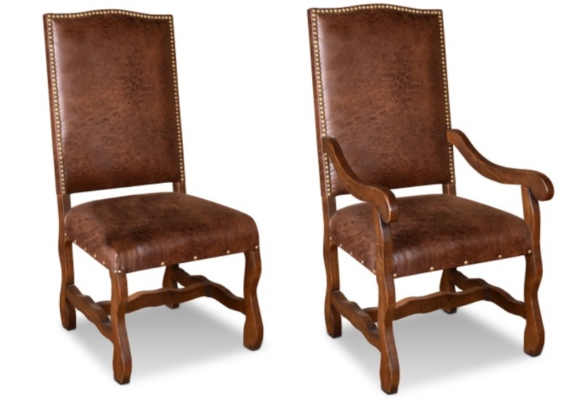 Rustic Leather Dining Room Chairs Off, High Back Leather Dining Room Chairs